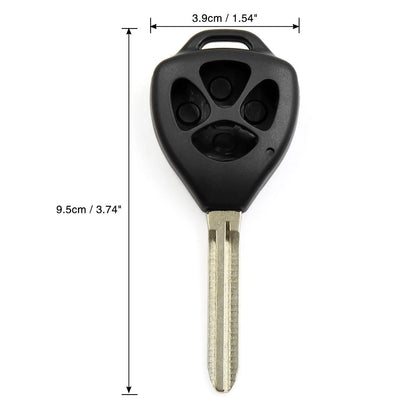 Uncut Key Fob Shell Case for Toyota 4Runner 2010-2016 (2 x Key Buttons)