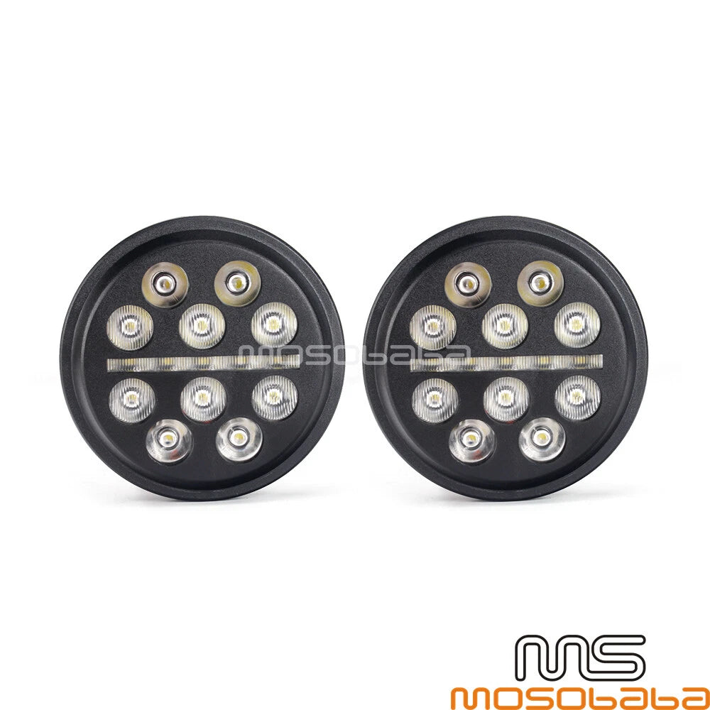 4.5" LED Fog Lights for Harley Dyna Sportster Softail Touring Forty Eight (2006-2023)