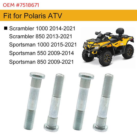 16PCS Front/Rear Wheel Studs for Polaris Sportsman 550 850 1000 XP X2 Touring