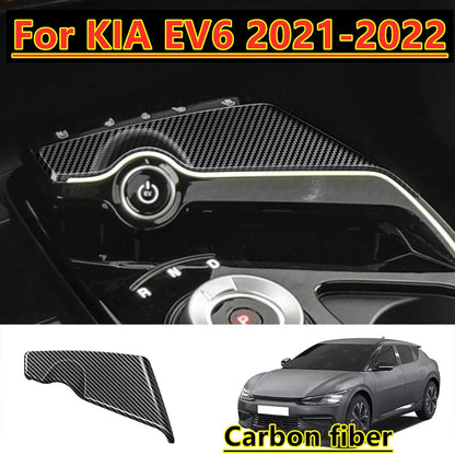 Carbon Fiber Center Console Frame Trim Cover for KIA EV6 (2021–2022)