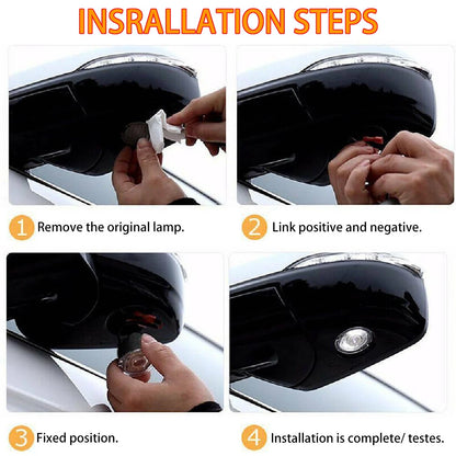 Full LED Under-Mirror Puddle Lights for Ford F150 Edge Flex Mondeo