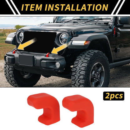 2 x Car Bumper Tow Hook Covers for Jeep Wrangler JK JL Gladiator TJ (2007-2023)