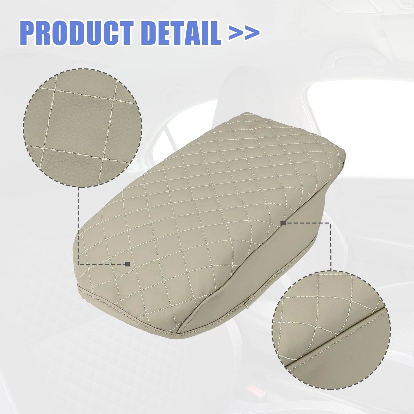 Center Console Lid Armrest Cover for Ford Explorer (2011-2019) Beige