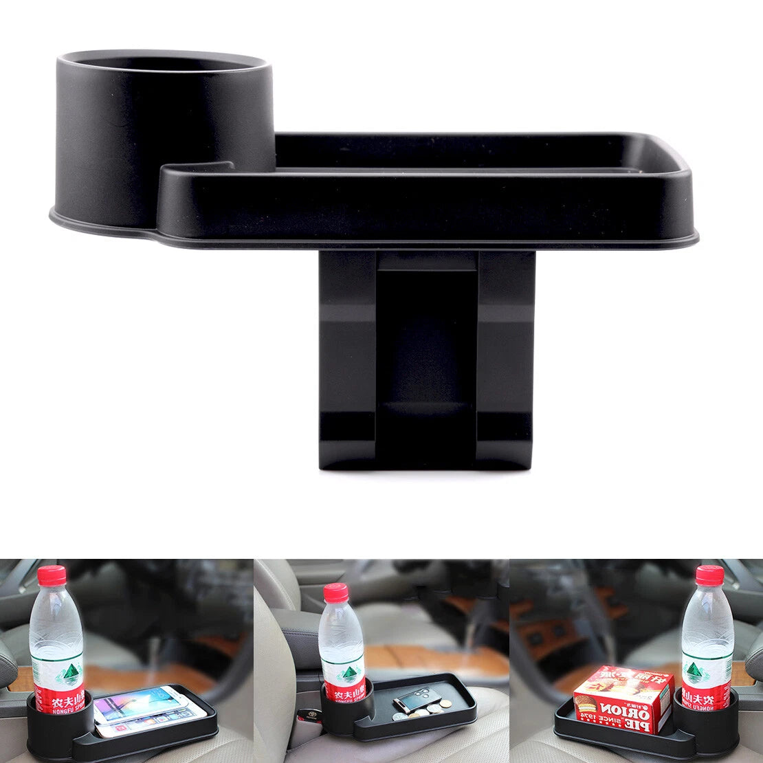 Multi-function Car Seat Organizer Cup Holder Phone Tray Storage Box
