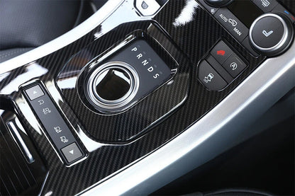 Carbon Style Center Console Gear Shift Cover Trim For Range Rover Evoque