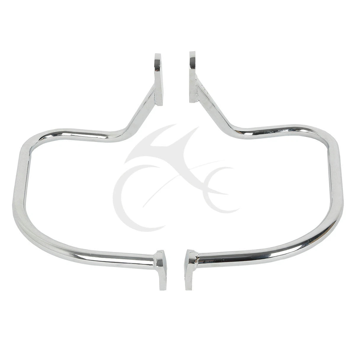 Black Chrome Rear Saddlebag Guard Bar for Harley Softail Heritage (1997-1999)