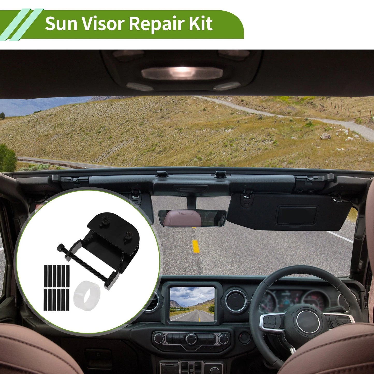 Sun Visor Repair Kit for Jeep Wrangler JK (2007-2017)