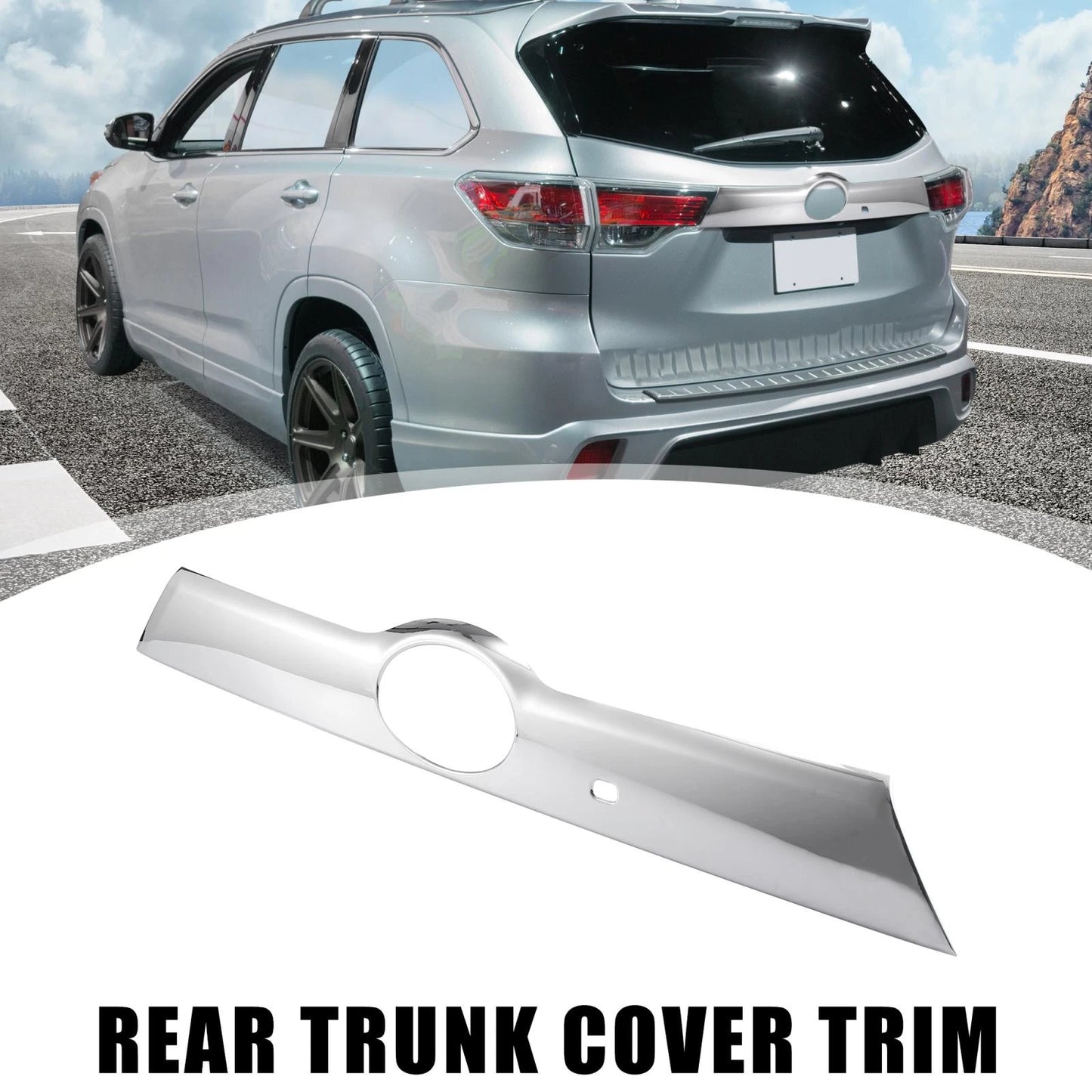 Chrome Plated ABS Trunk Cover Trim Tailgate for Toyota Highlander (2014–2018)