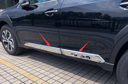 Body Side Door Molding Cover Trim for 2021-2022 Subaru Outback 4 x ABS Chrome