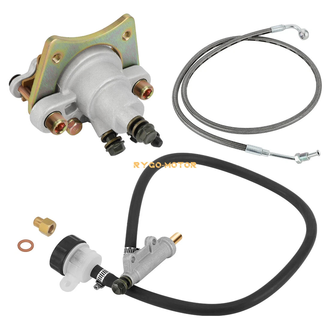 Rear Brake Caliper & Master Cylinder & Hose Line for Polaris Sportsman