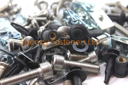 207 piece Universal Stainless Fairing & Frame Bolts Wellnut Clips
