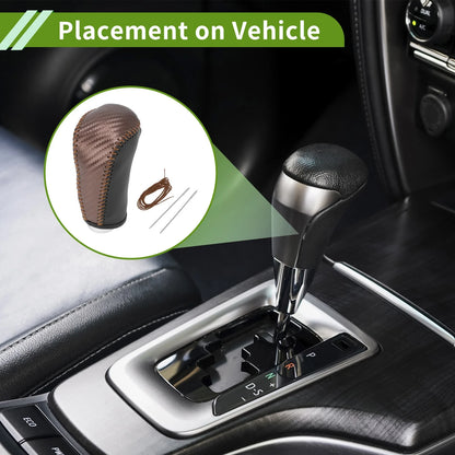 Brown Carbon Fiber Gear Shift Knob Cover for Nissan Altima (2013-2018)