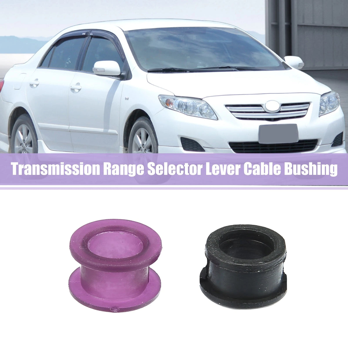 Transmission Shifter Bushing 2 x for Toyota Corolla (2003-2008) Black Purple