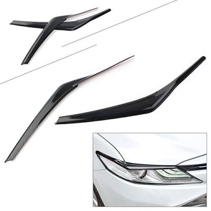 Black Headlight Eyebrow Trim for Toyota Camry SE XSE (2018-2020)