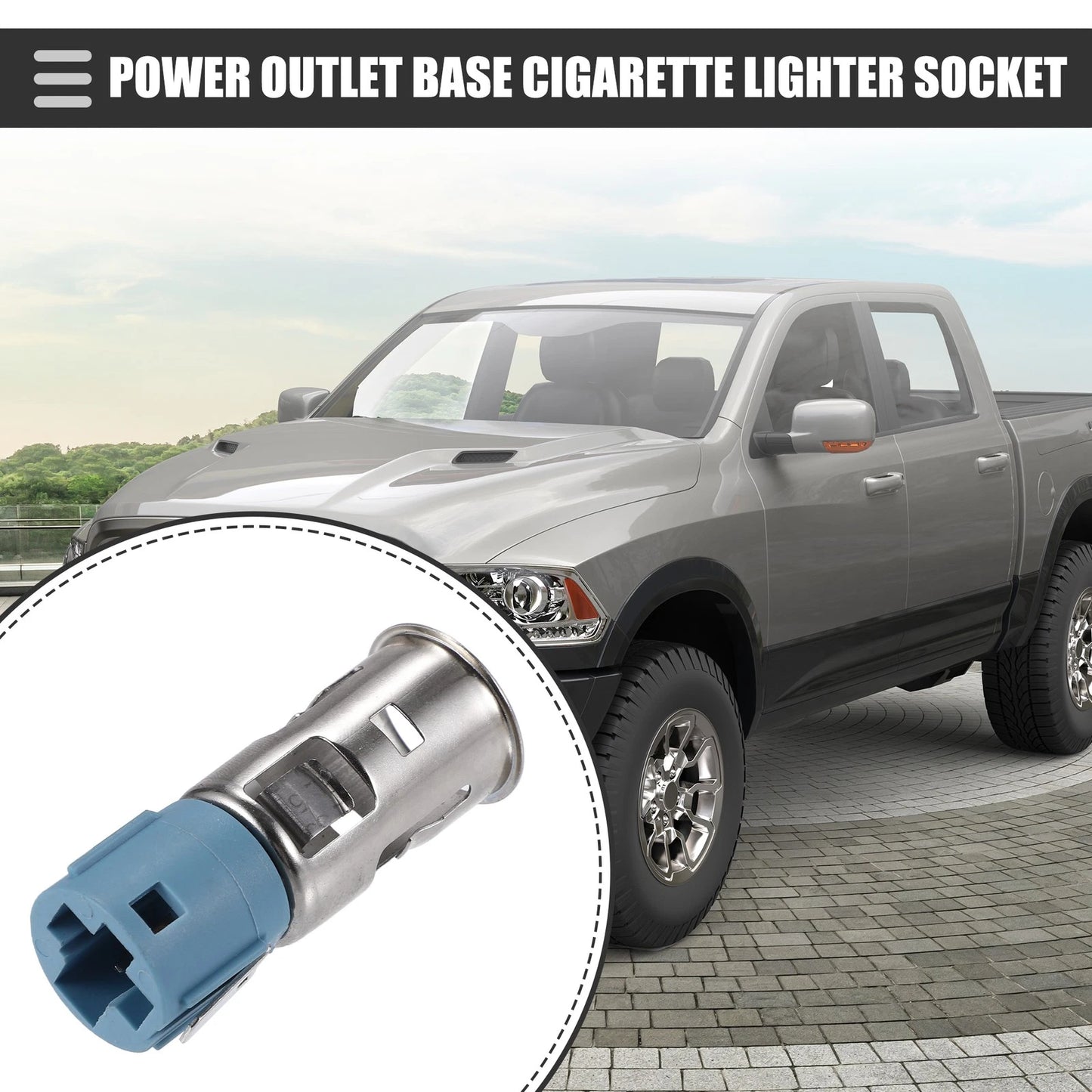 Power Outlet Cigarette Lighter Socket for Dodge Ram Jeep Chrysler