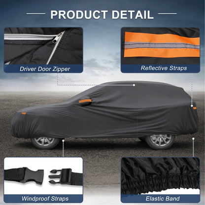 Waterproof Car Cover with Driver Door Zipper for Subaru Outback