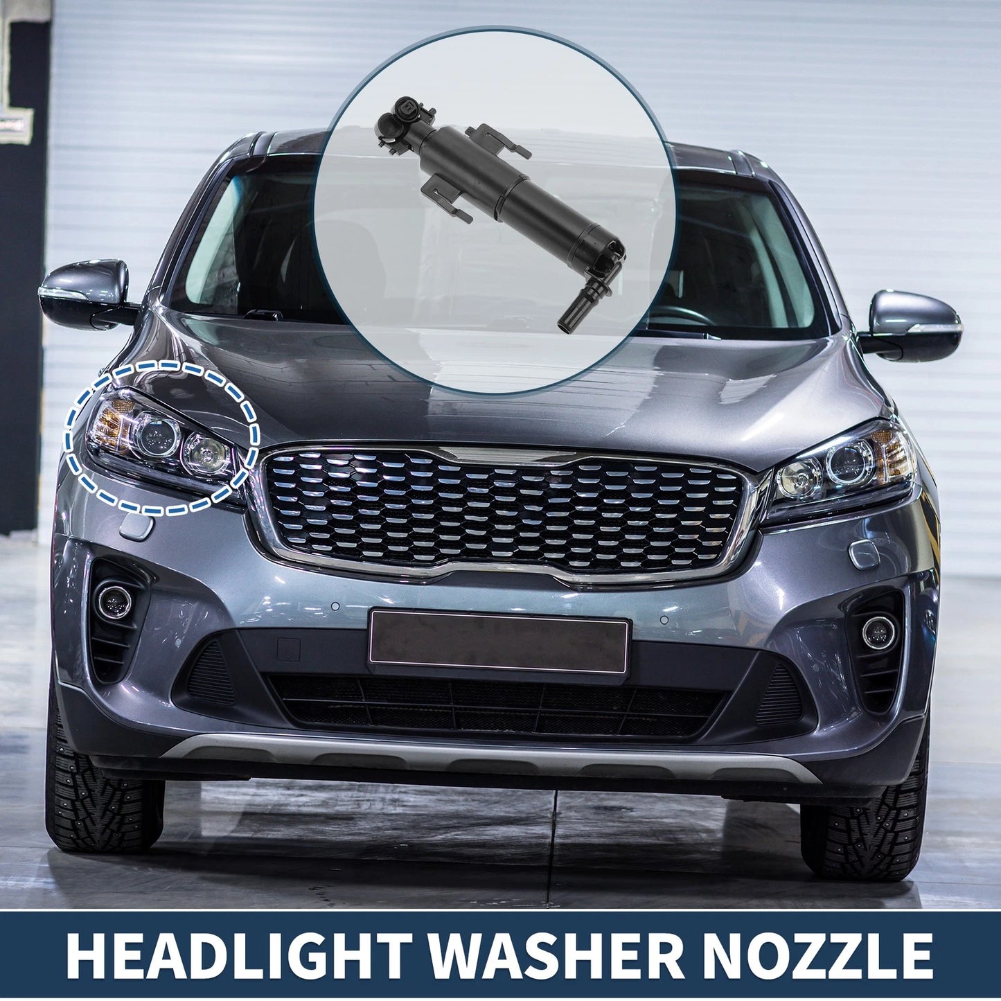 Front Passenger Side Headlight Washer Nozzle for BMW 740i (2014-2018)