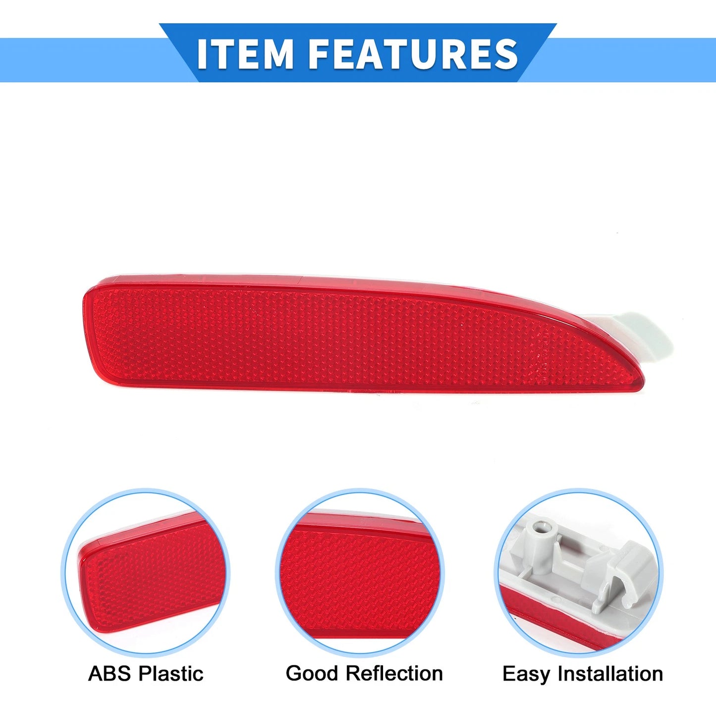 Rear Right Bumper Reflector for Mazda 3 (2016-2018) Red