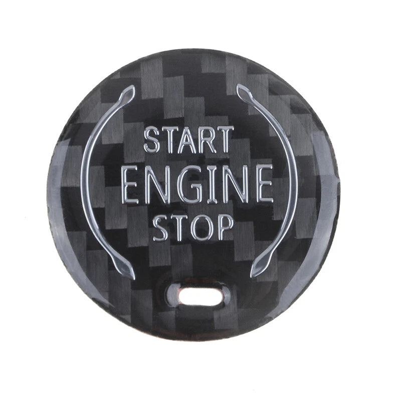 Carbon Fiber Black Engine Start Stop Push Button Trim for Corvette C8 (2020-2022)