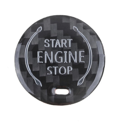 Carbon Fiber Black Engine Start Stop Push Button Trim for Corvette C8 (2020-2022)