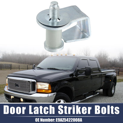 Car Door Latch Lock Striker Bolts for Ford Bronco (1984-1996) - Silver Tone
