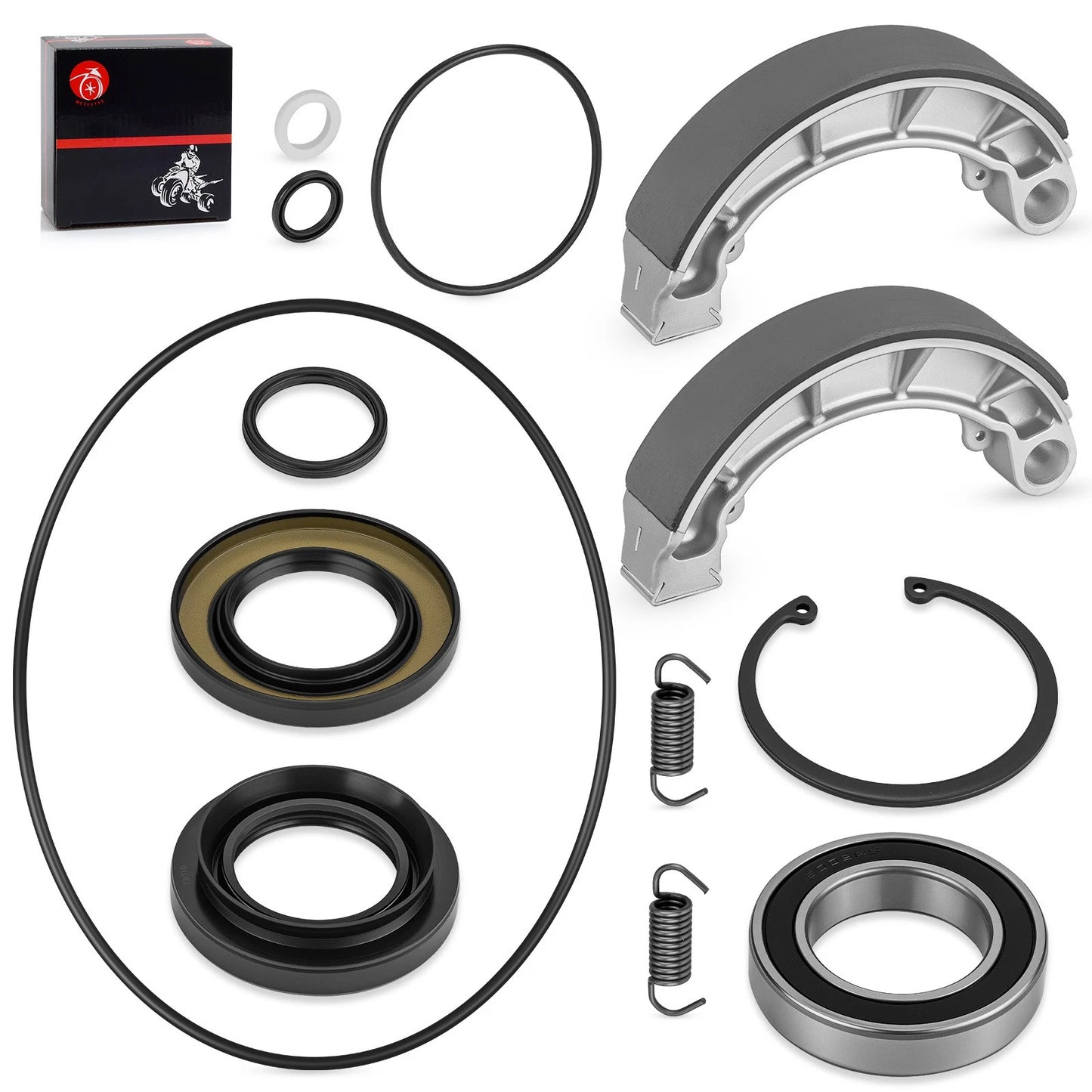 Rear Brake Drum Bearing Seals & Shoes for Honda Rancher 420 TRX420TM(2007–2013)