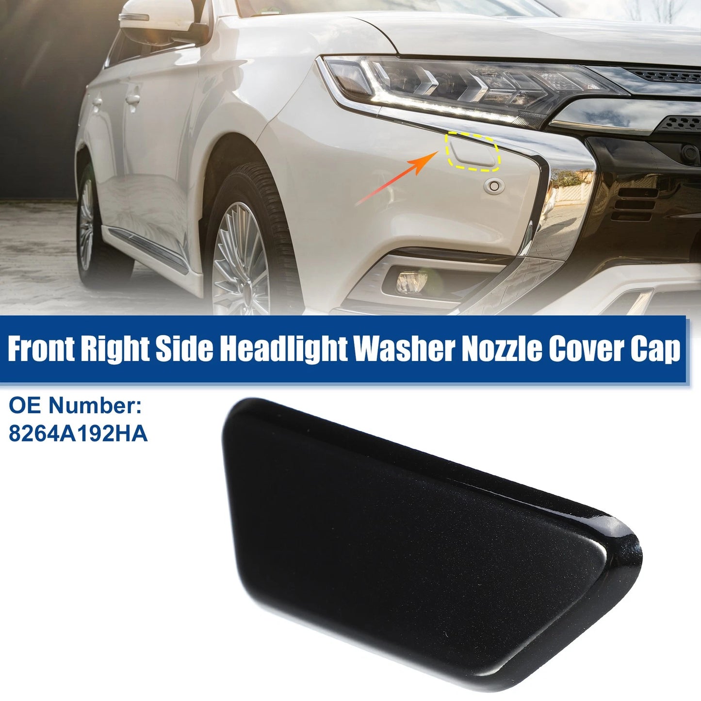 Right Front Headlight Washer Nozzle Cover for Mitsubishi (2015-2020)