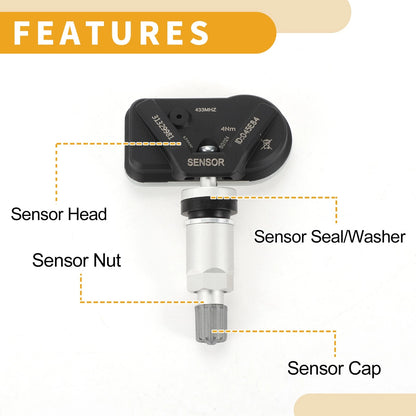 Tire Pressure Sensor 1 x for Volvo S60 (2006-2010) TPMS 433MHz