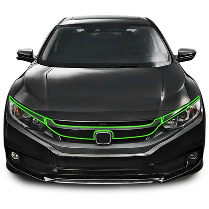 Gloss Black Front Bumper Grille Sticker for Honda Civic (2016-2020)