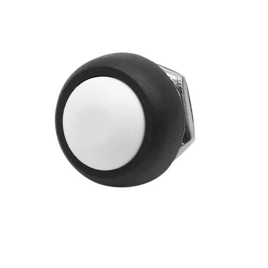 12V-24V 12mm White Round 2-Terminal Push Button Switch for Car/Motorcycle