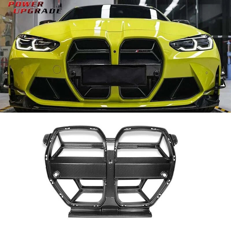 Real Carbon Fiber Front Bumper Grille Cover For BMW G80 M3 M4 G82 G83  2021-2024