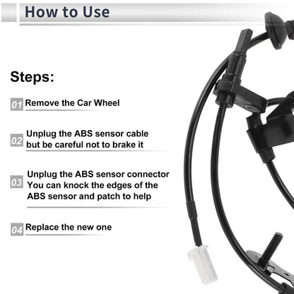 Rear Left ABS Wheel Speed Sensor for Toyota RAV4 (2014-2018) 1 x Sensor