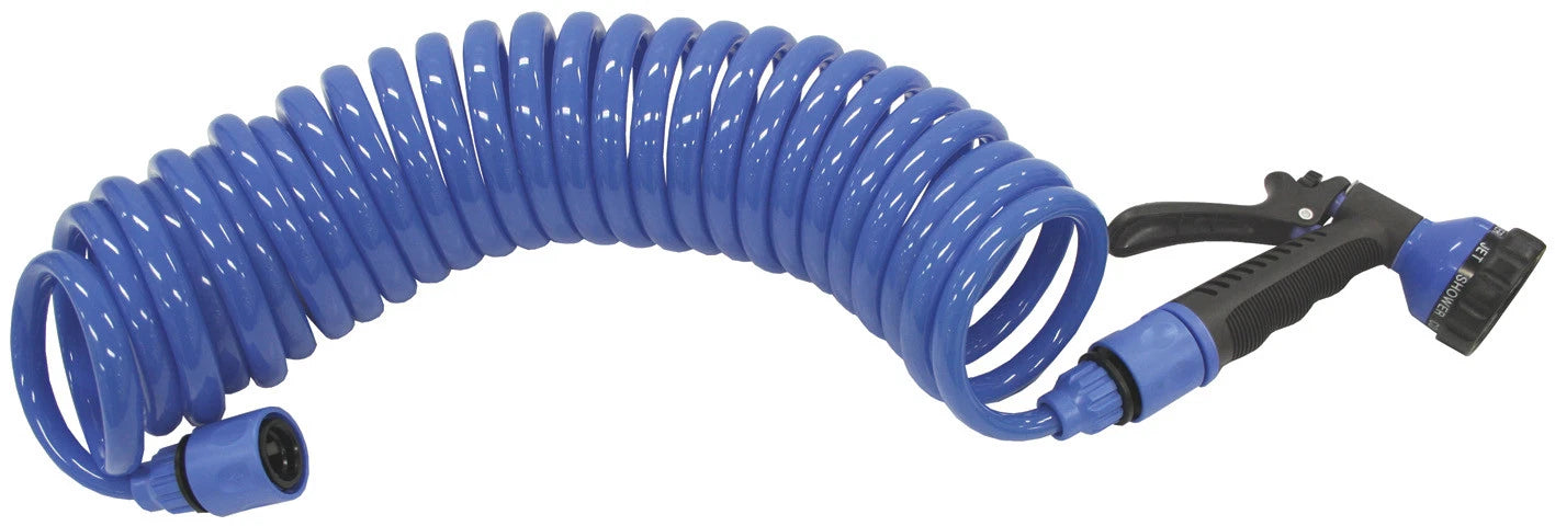 Deck Wash Hose for Boats/Caravan 4.5m Multi-Purpose Coil Hose