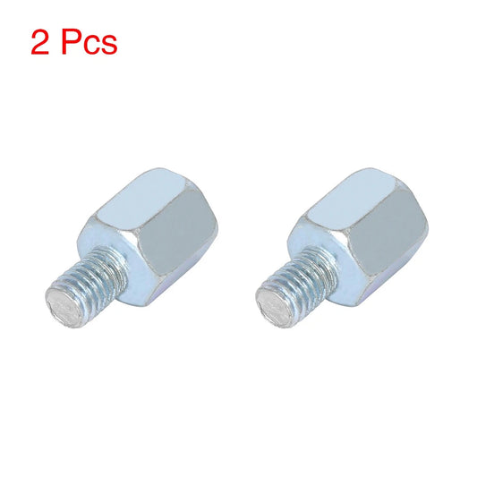Rearview Mirrors Adapter 2pcs 10mm LH to 8mm LH Silver Tone for Motorcycle