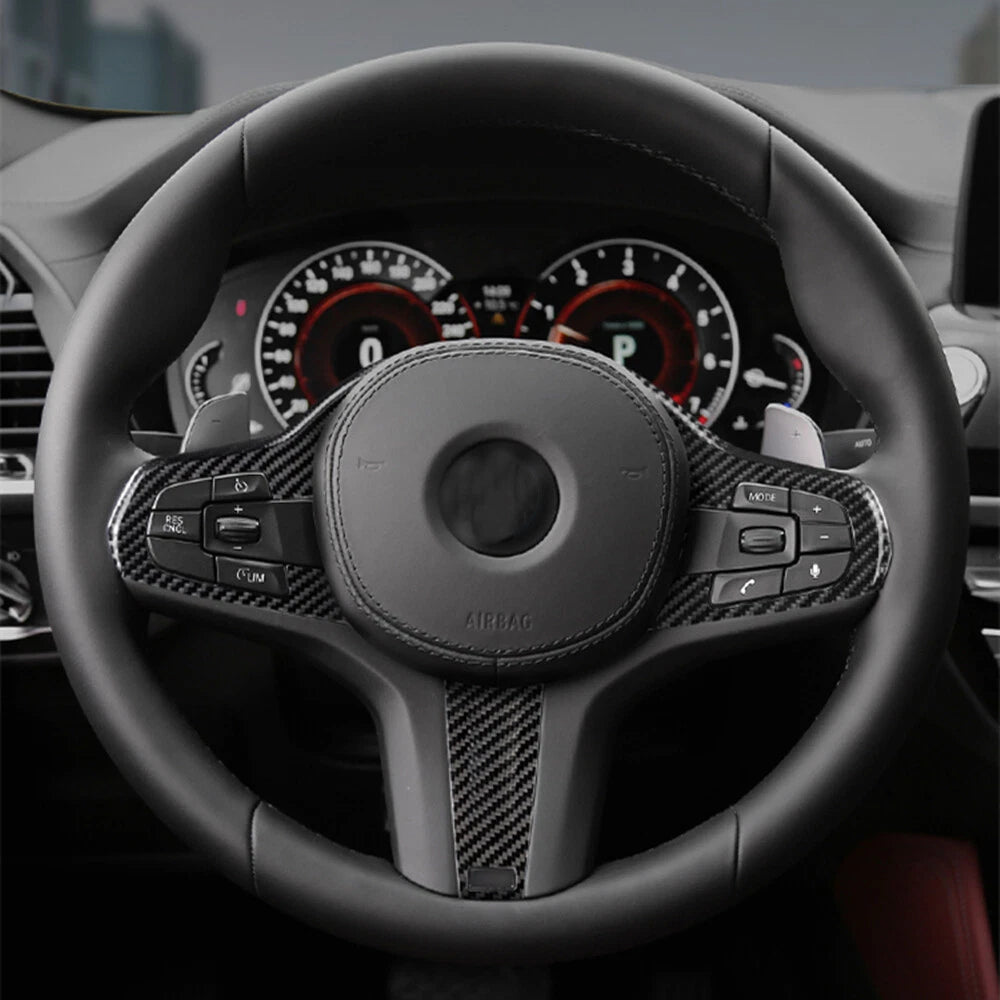 Carbon Fiber Steering Wheel Cover for BMW X3 X4 X5 G01 G05 (2017-2020)