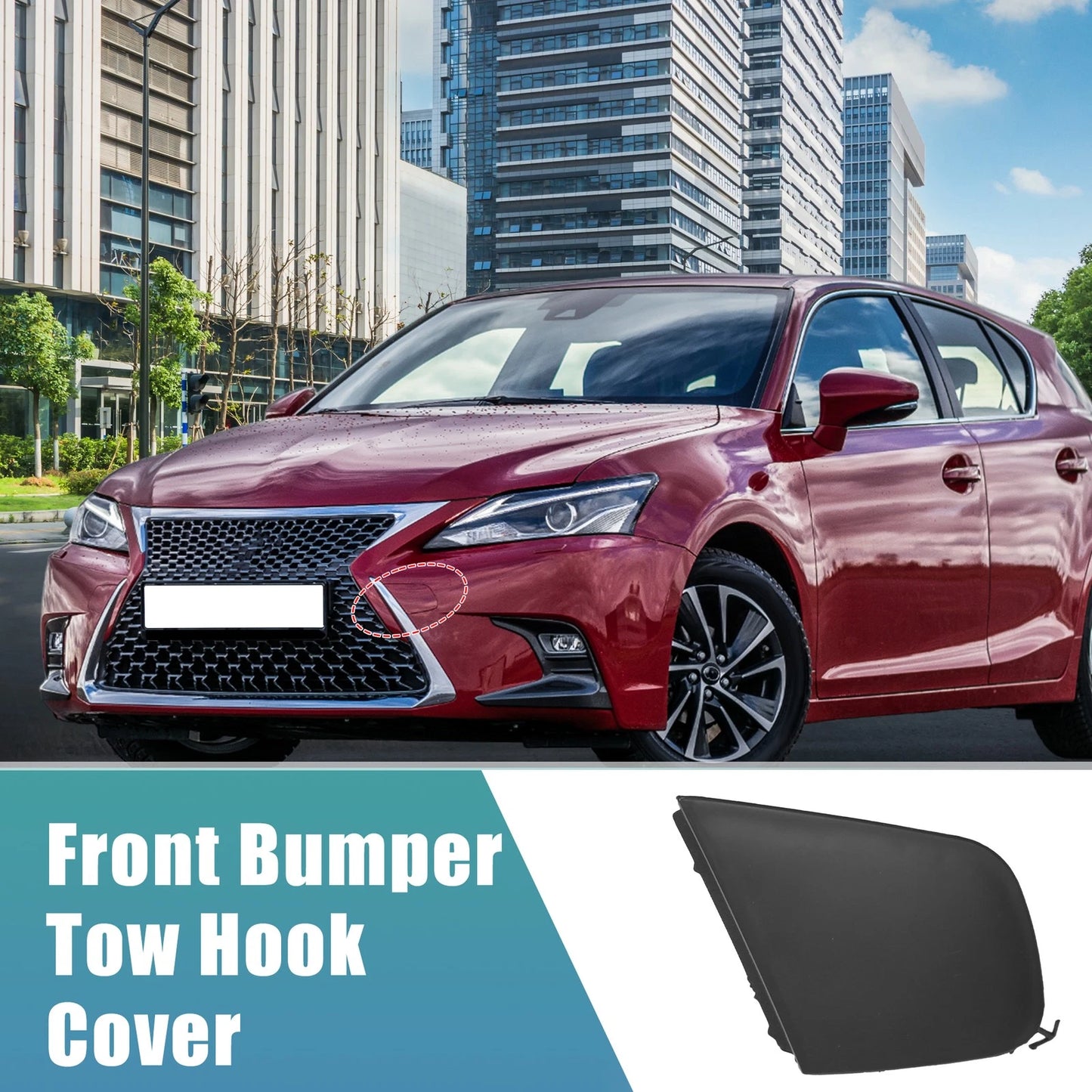 Front Left Bumper Tow Hook Cover for Lexus CT200h (2014-2017)