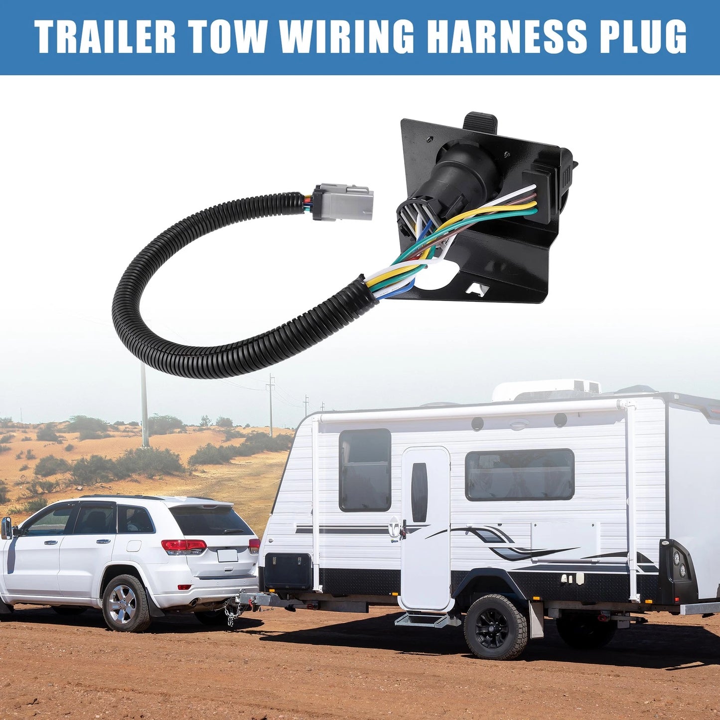 Trailer Tow Wiring Harness Plug for Ford F-250 F-350 Super Duty (2005-2023)