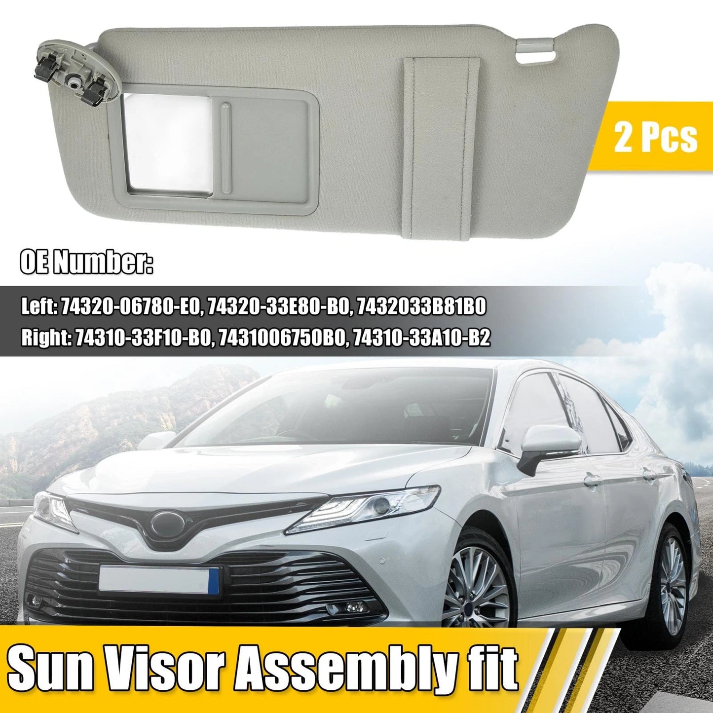 Sun Visor Assembly Kit / 2pcs for Toyota Camry Left/Right