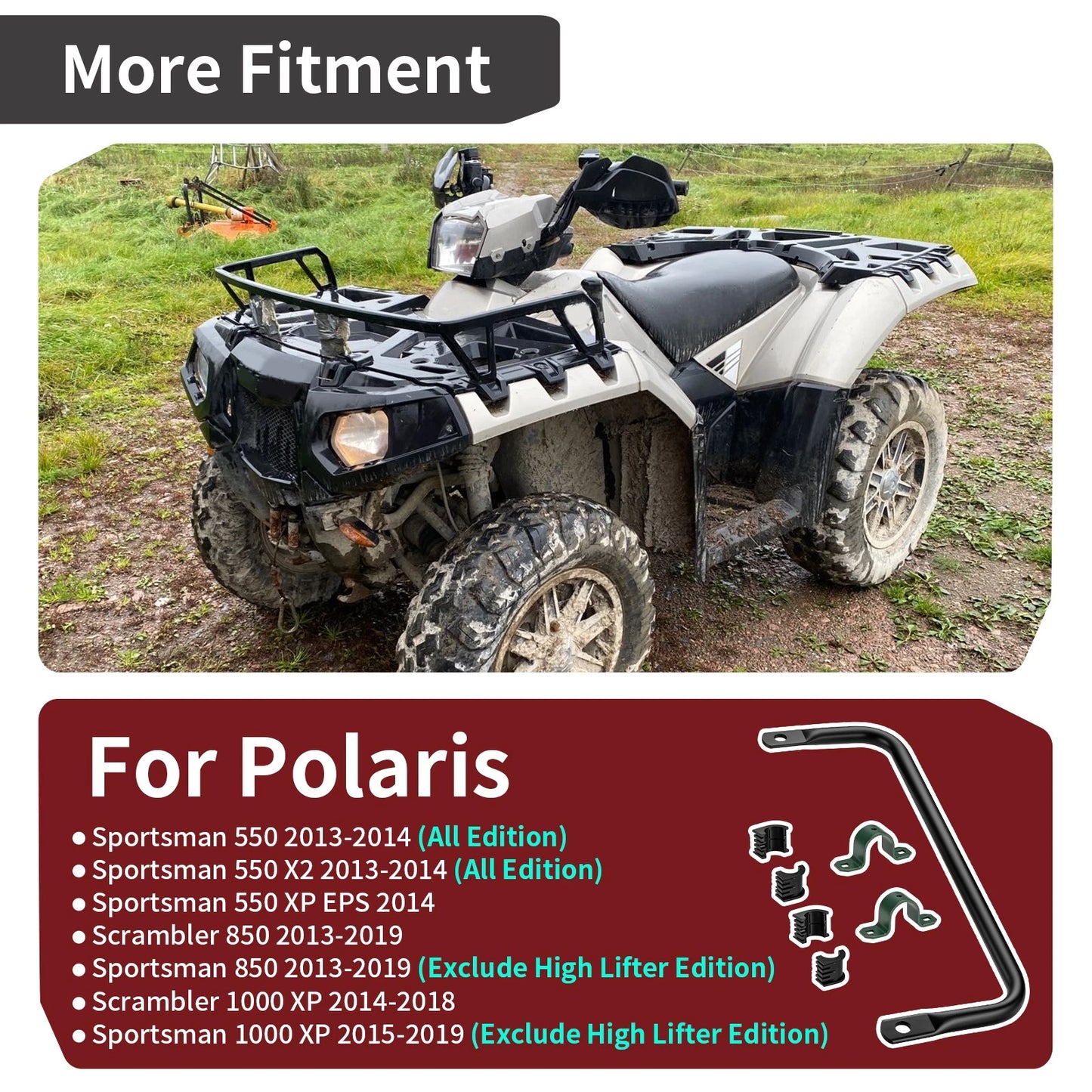 Rear Sway Bar w/ Steering Bracket for Polaris Sportsman XP 1000 (2015–2019)