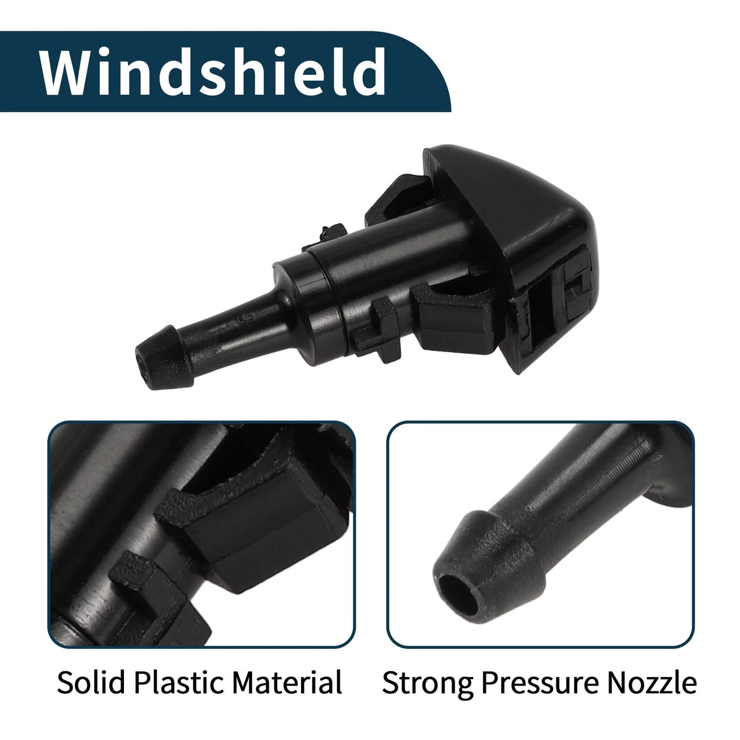 Windshield Washer Nozzle & Gasket, Fluid Hose for Jeep (2007-2018)