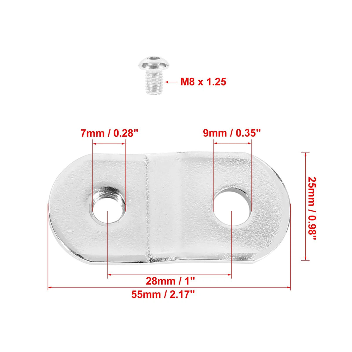 1 Inch Gas Tank Rising Lift Kit Silver Tone for Harley-Davidson