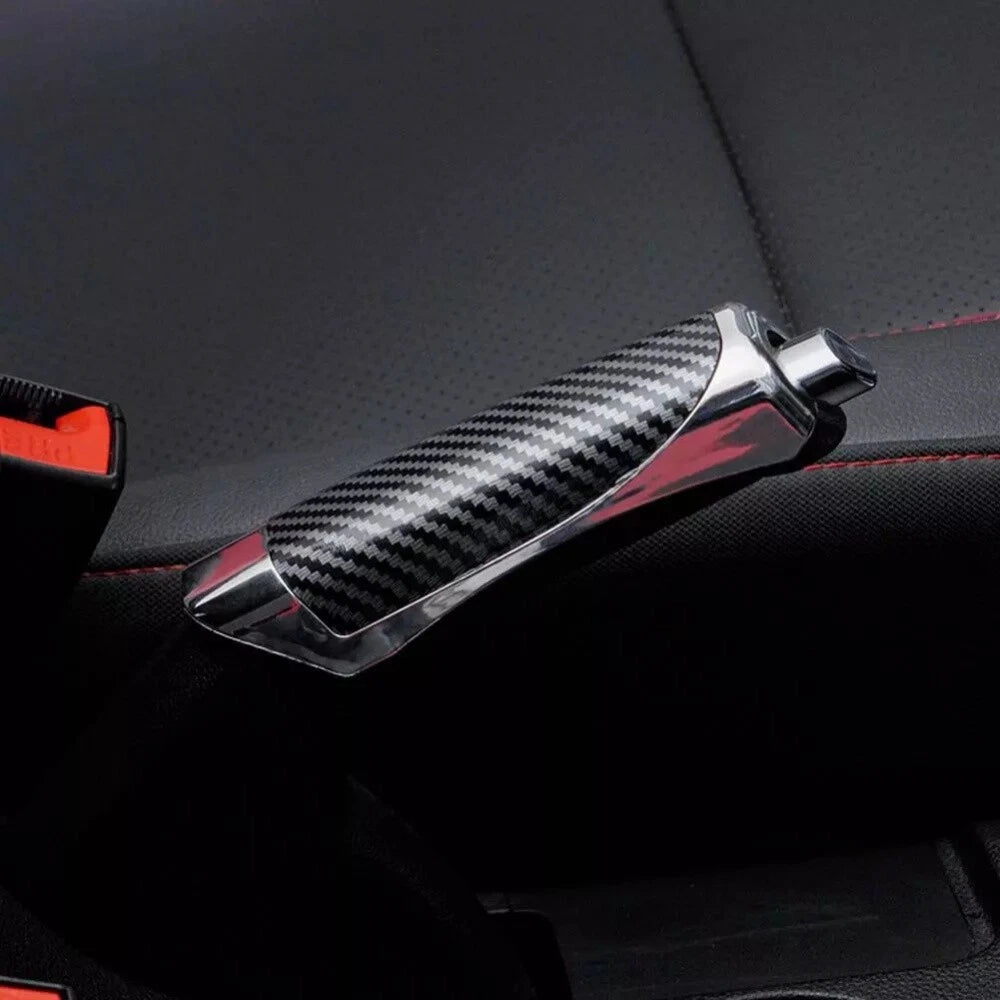 Carbon Fiber Silver Handbrake Cover for Universal Cars