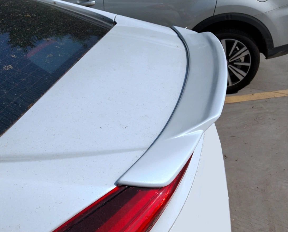 Pearl White Highkick Duckbill Spoiler for 2016-2021 Honda Civic Sedan 4DR