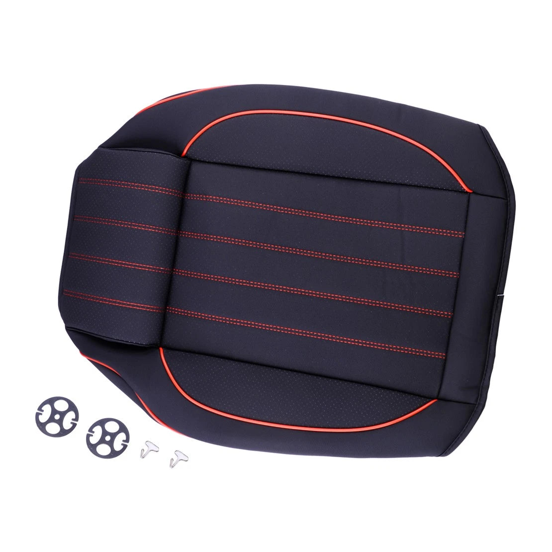 5D Black Car Leather Front Seat Cushion Covers for Universal Fit (2023)