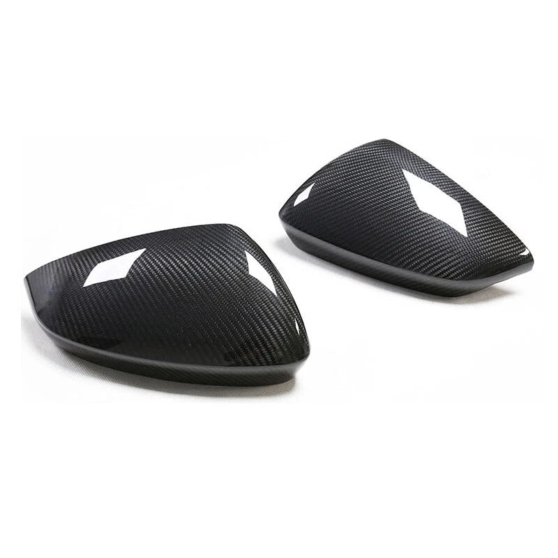 100%Carbon Fiber Add-on Side Mirror Cap for Audi A3 S3 RS3 22-24 w/o Lane Assist