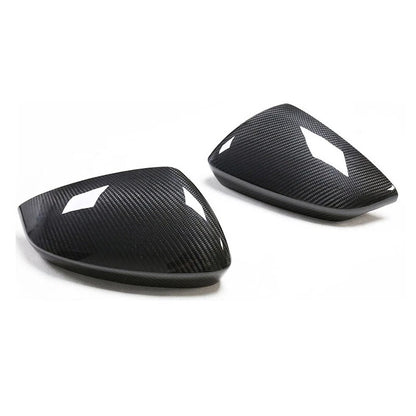 100%Carbon Fiber Add-on Side Mirror Cap for Audi A3 S3 RS3 22-24 w/o Lane Assist