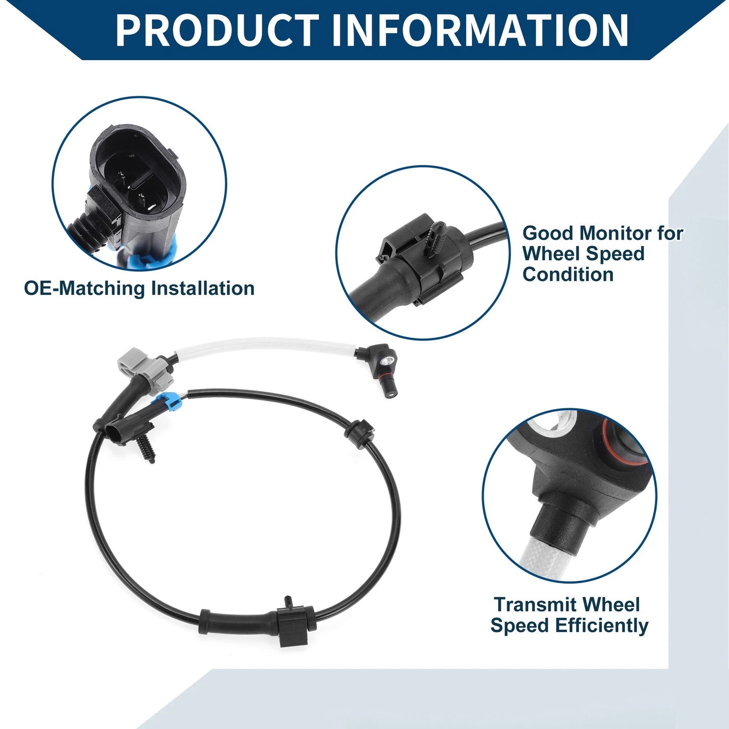 ABS Wheel Speed Sensor for Chevrolet Silverado 3500 Front