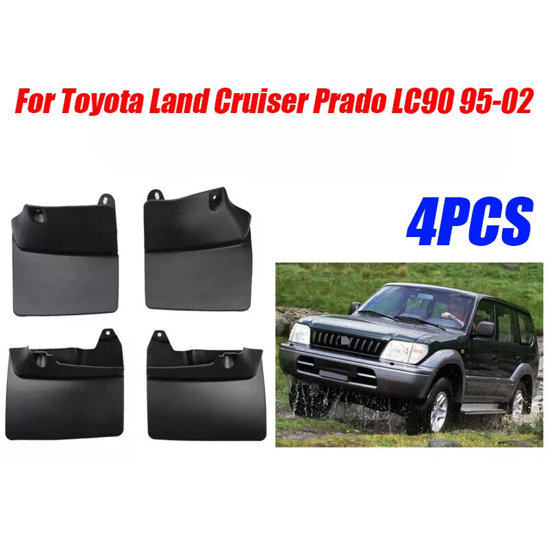 4Pcs Mud Flaps Splash Guard for Toyota Land Cruiser Prado LC90 (1996–2002)