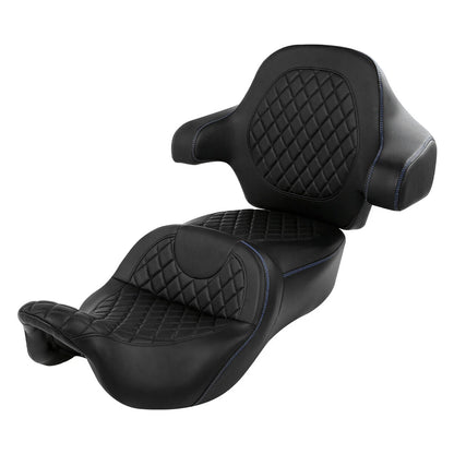 Driver Passenger Seat Backrest Pad for Harley Touring Road Glide (2014-2023)