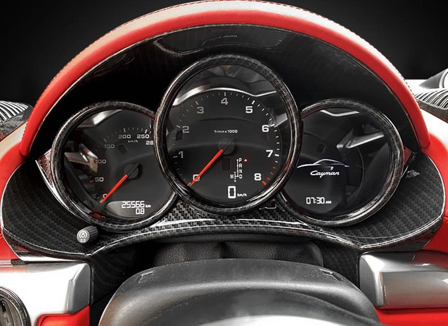 Carbon Fiber Dashboard Ring Cover for Porsche Boxster Cayman (2014-2020)